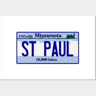 St. Paul License Plate Posters and Art